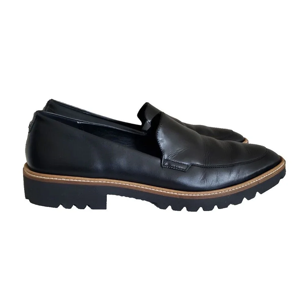 ECCO Incise Tailored Loafer Slip On Shoes Almond Toe Pointed Leather Size 10.5